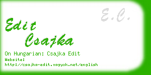 edit csajka business card